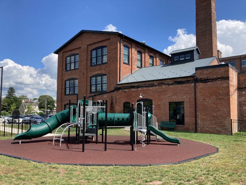 Playground outside of the building.
